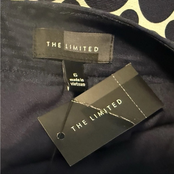 NEW The Limited Pencil Skirt Size 6 Nay Blue White Circles Pockets Back Zip - Picture 8 of 8